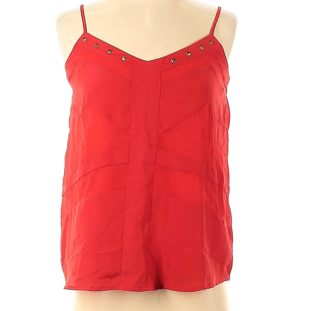 Margo & Sebastian Red Lace Blouse